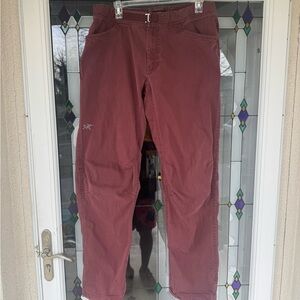 Arc'teryx Men's Corduroy Pants in Deep Red